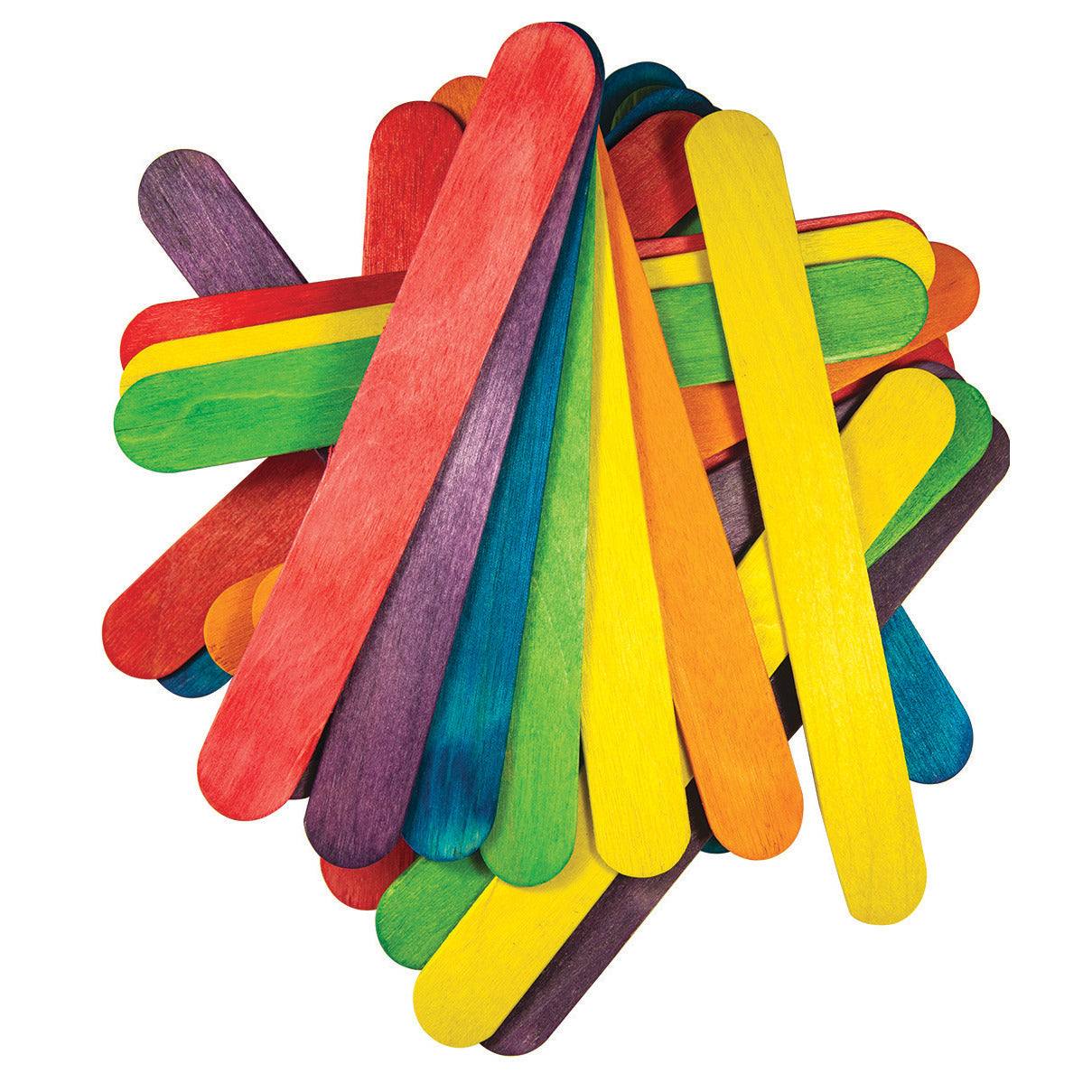 Lollipop Sticks Ass.Colours Pk 100