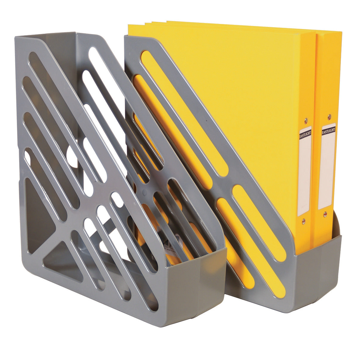 Mag-File Slotted Grey Pack 6