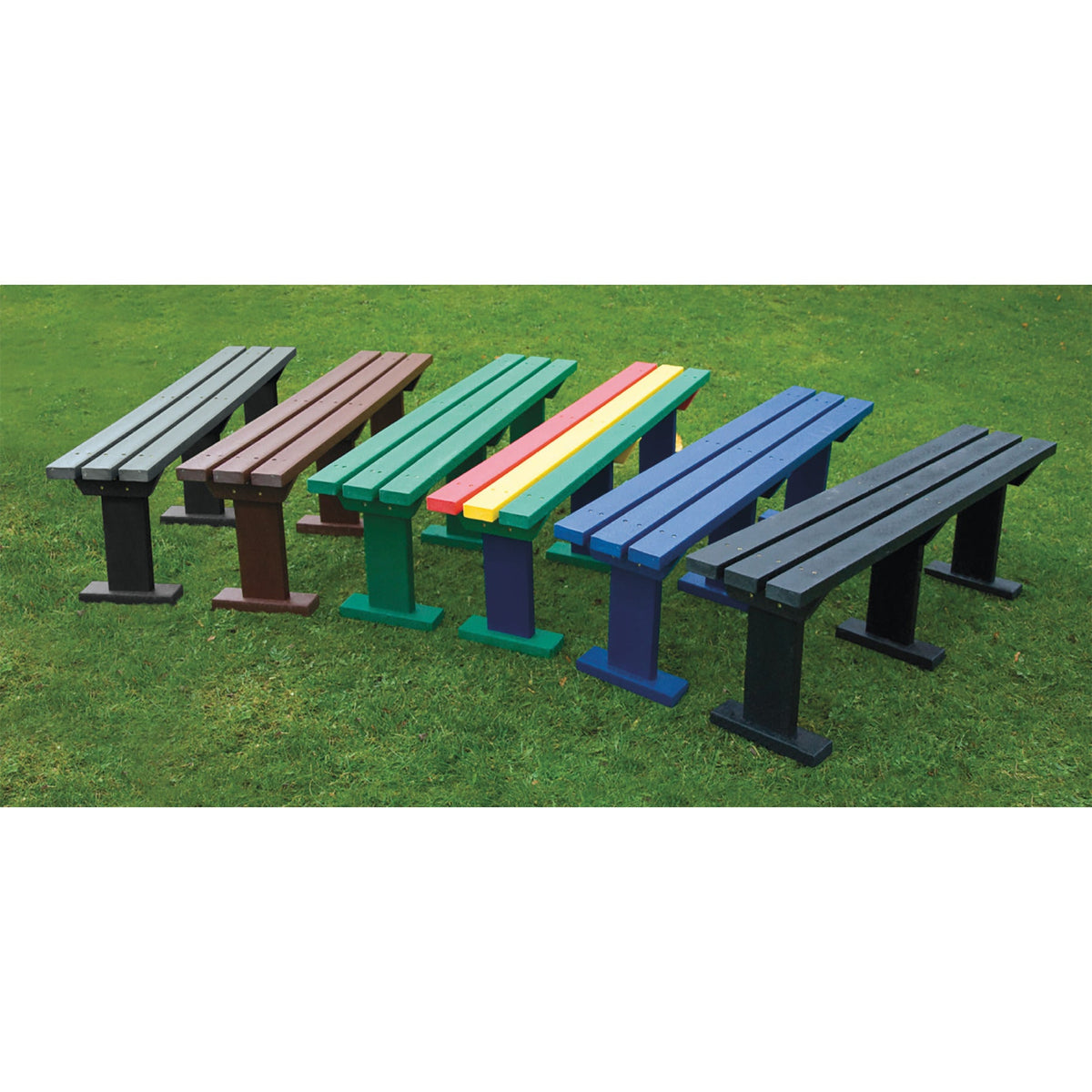 Sturdy Bench 3 Seat Blue