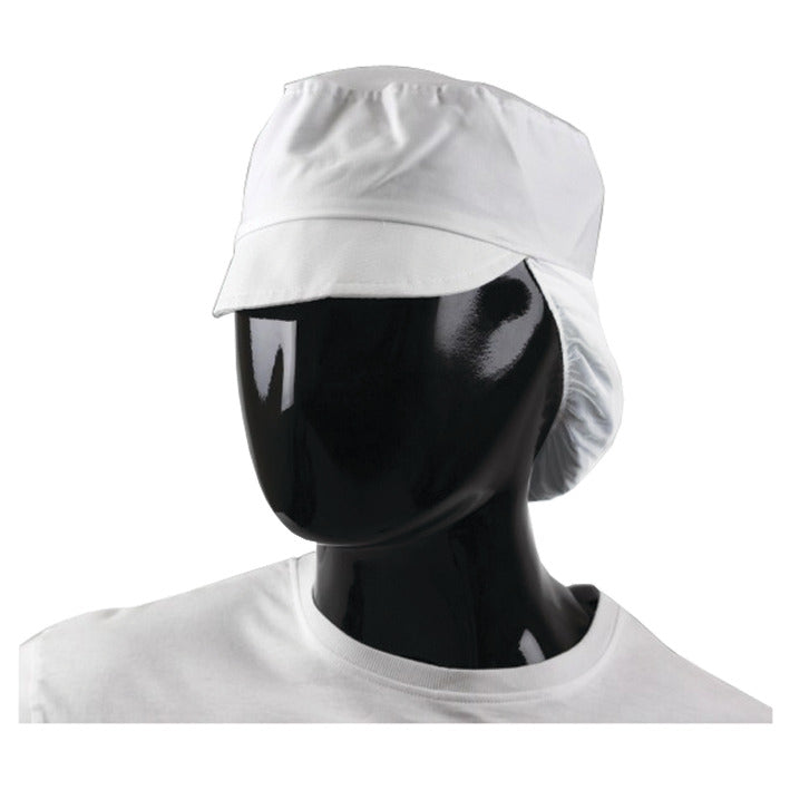 Cap Coverall Poly-Cotton White Pk10