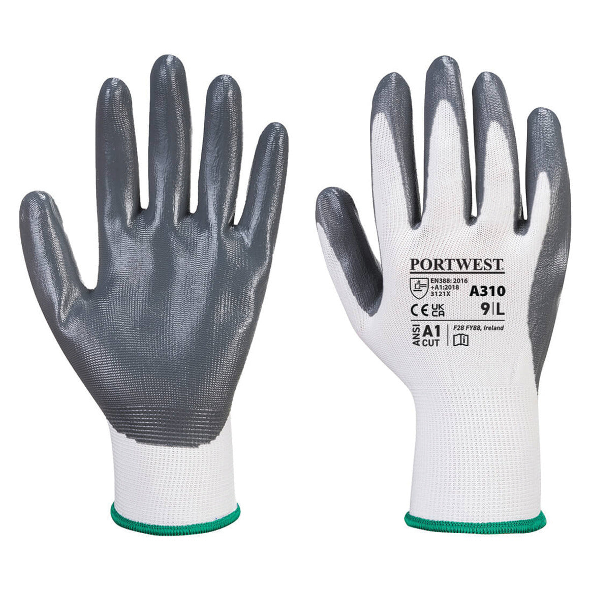 Glove Grey Nitrile Large (9)