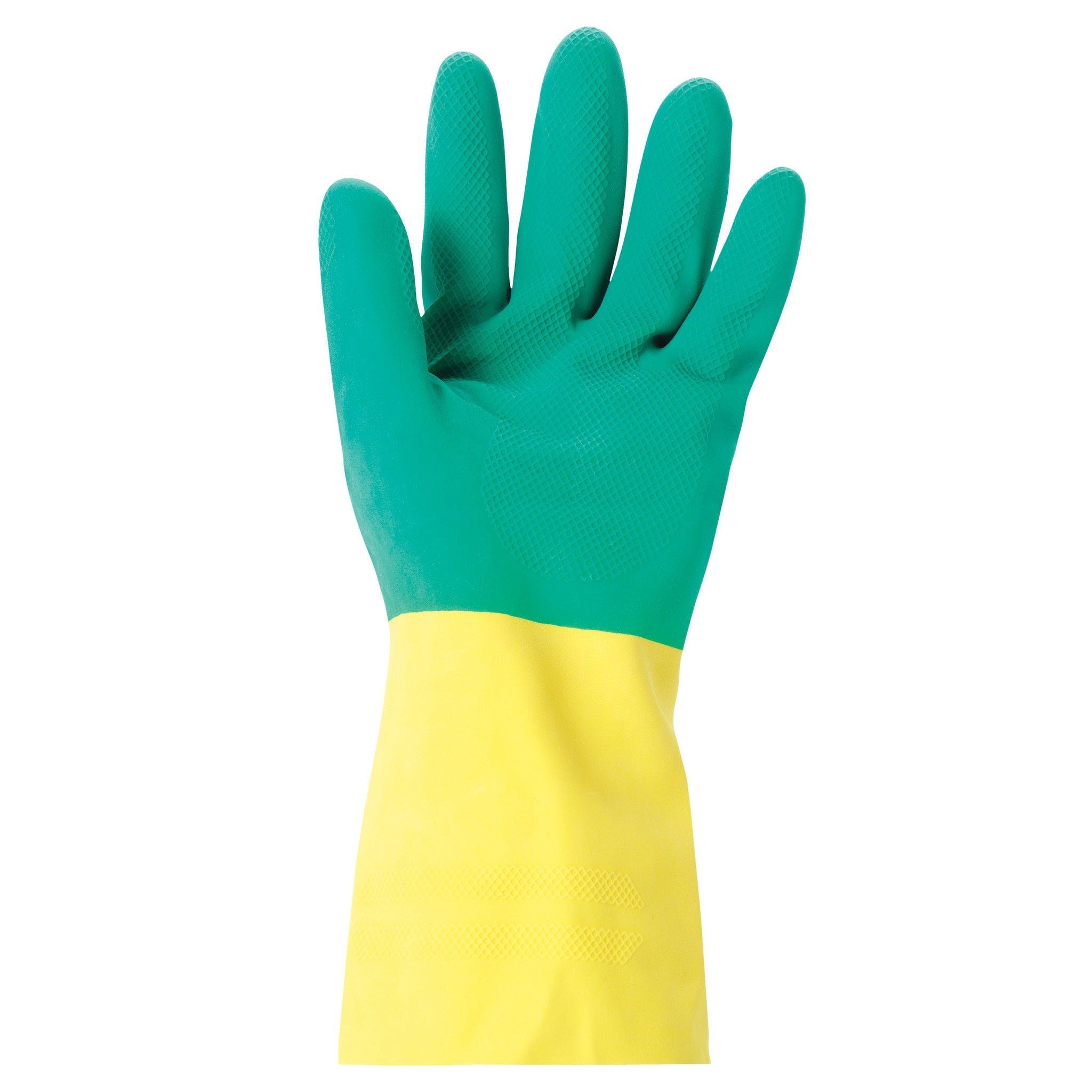 Gloves Bi-Col.6.5-7 Grn-Yellow Pr