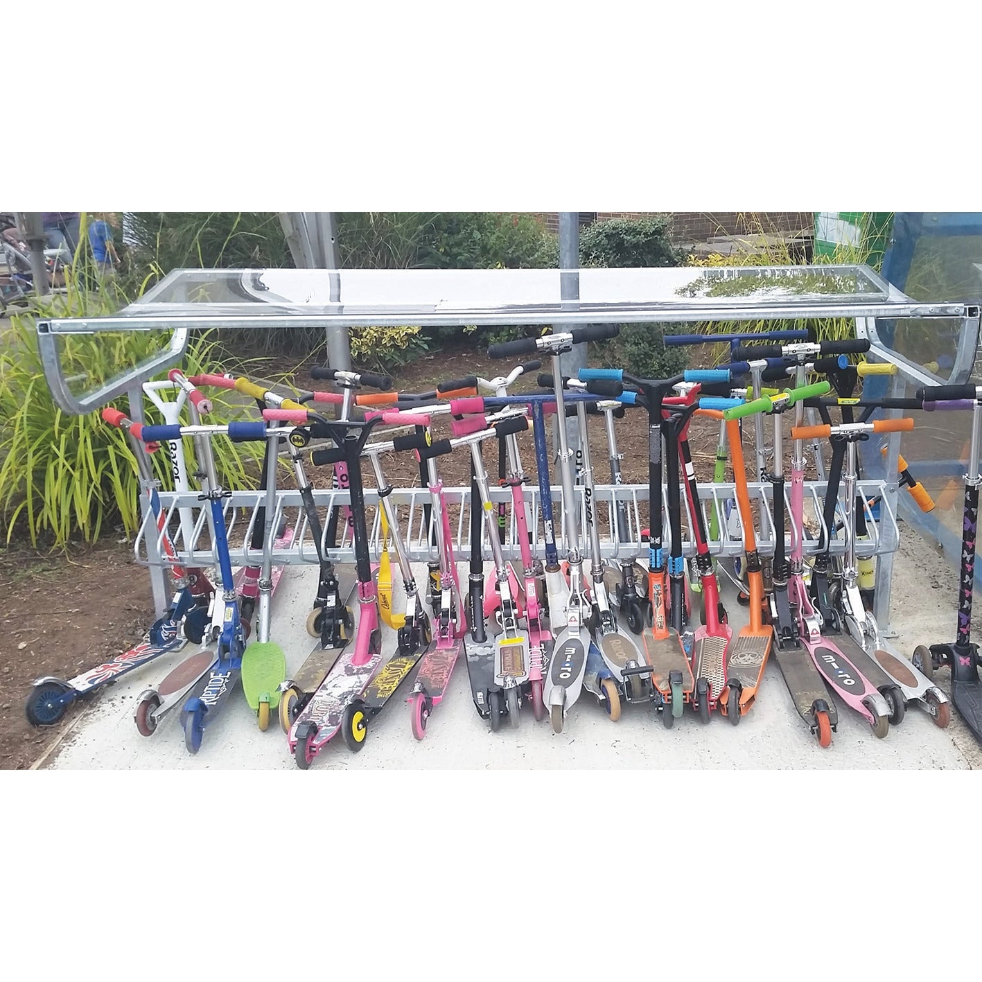 24 Scooter Rack Dbl Cov Colour 2M