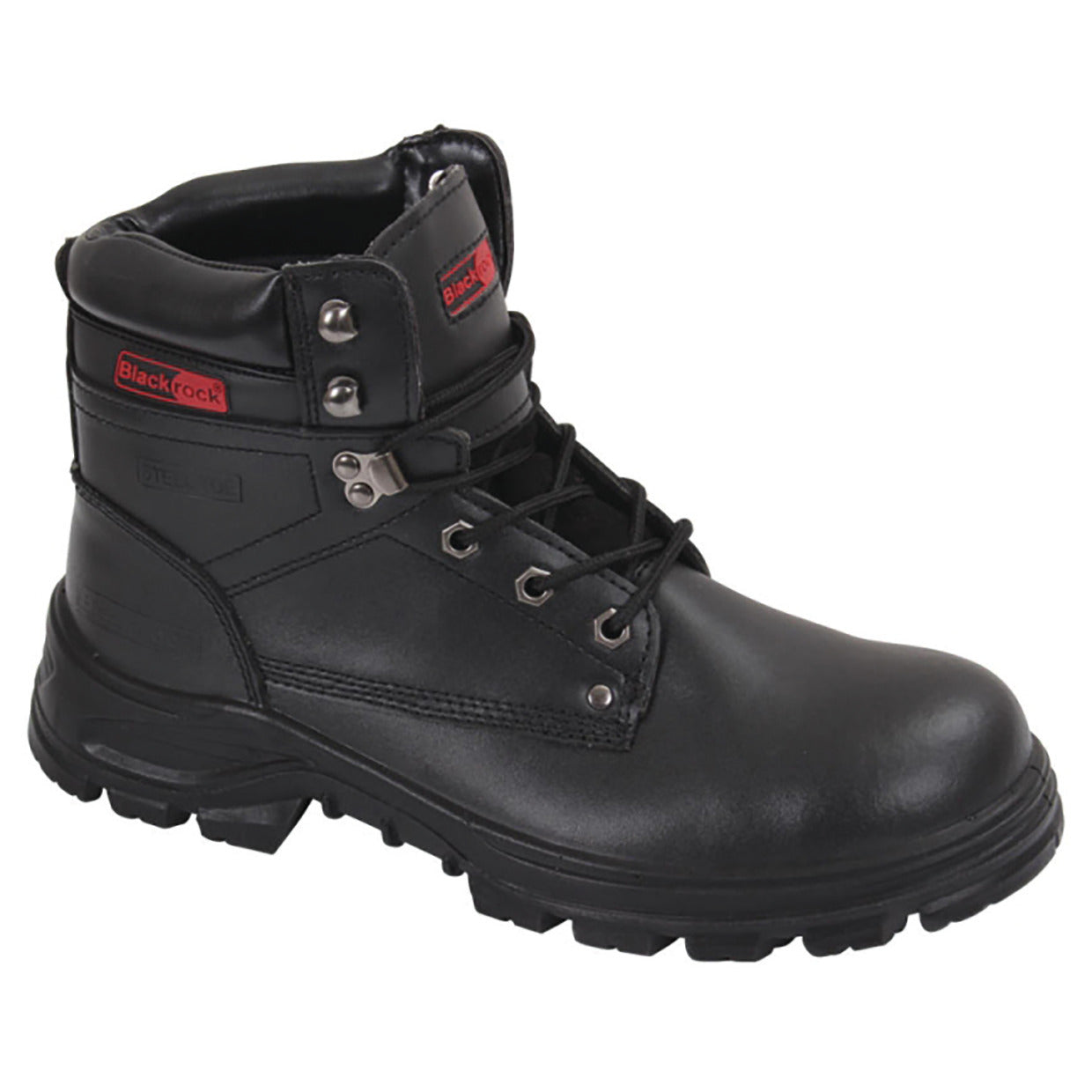 Boot Leather Padded Collar Bk Sz 12
