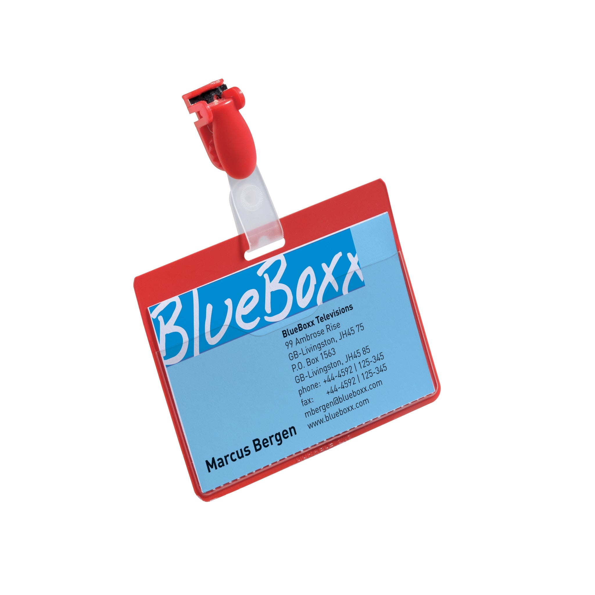 Security Pass Holder Red Pk 25