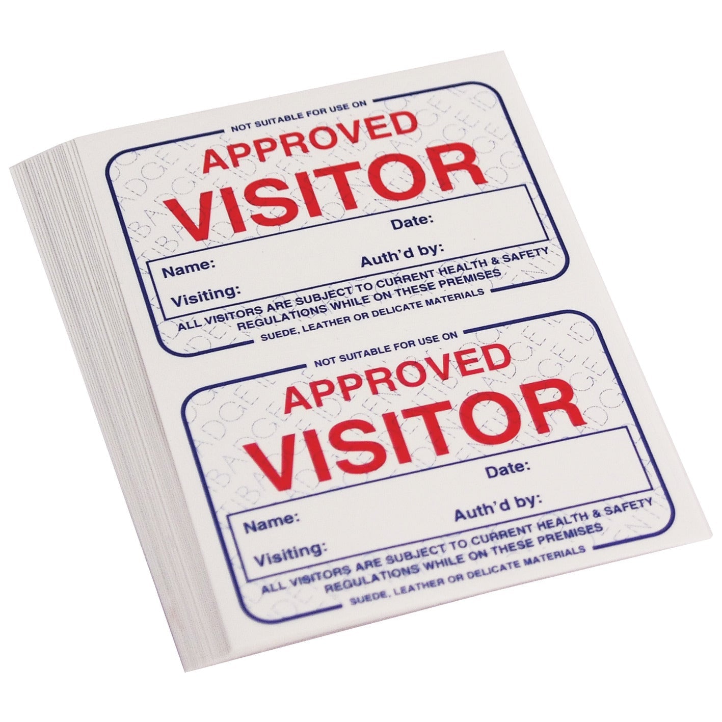 Self-Adhesive Visitor Badges Box250