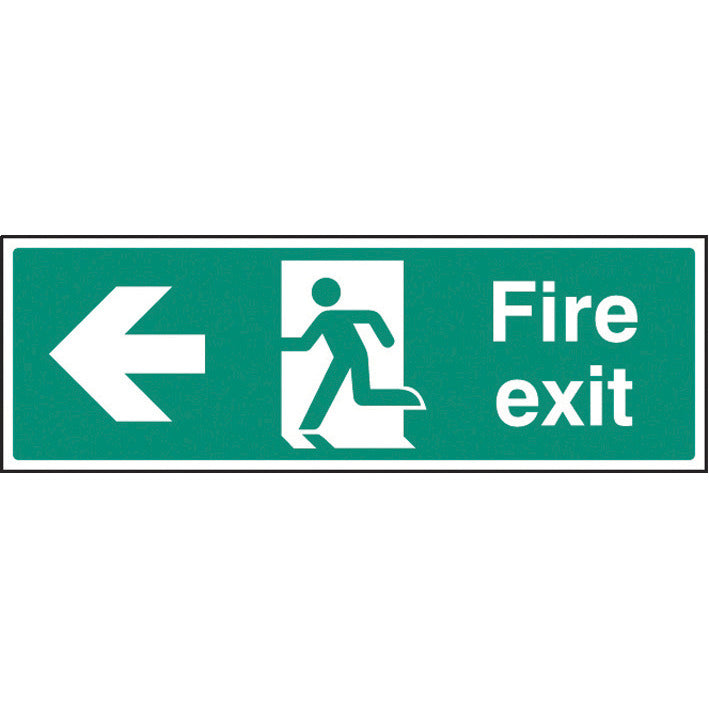 Sign Fire Exit S-A Left Arrow