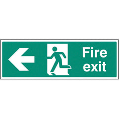 Sign Fire Exit S-A Left Arrow