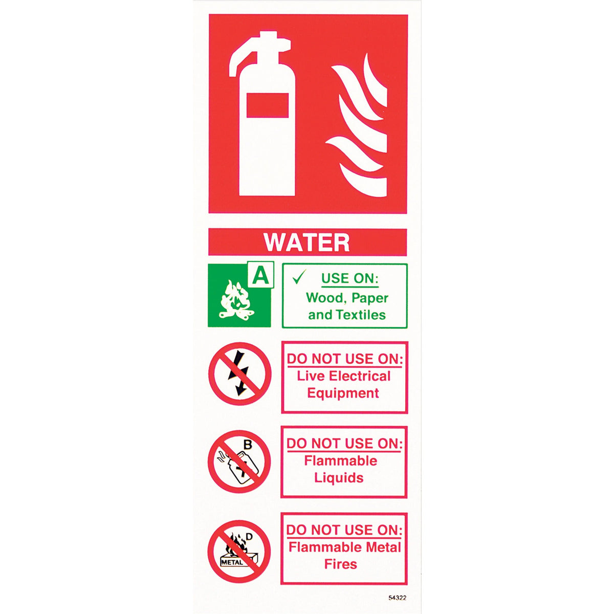 Sign Water Ext Sa 75X200Mm
