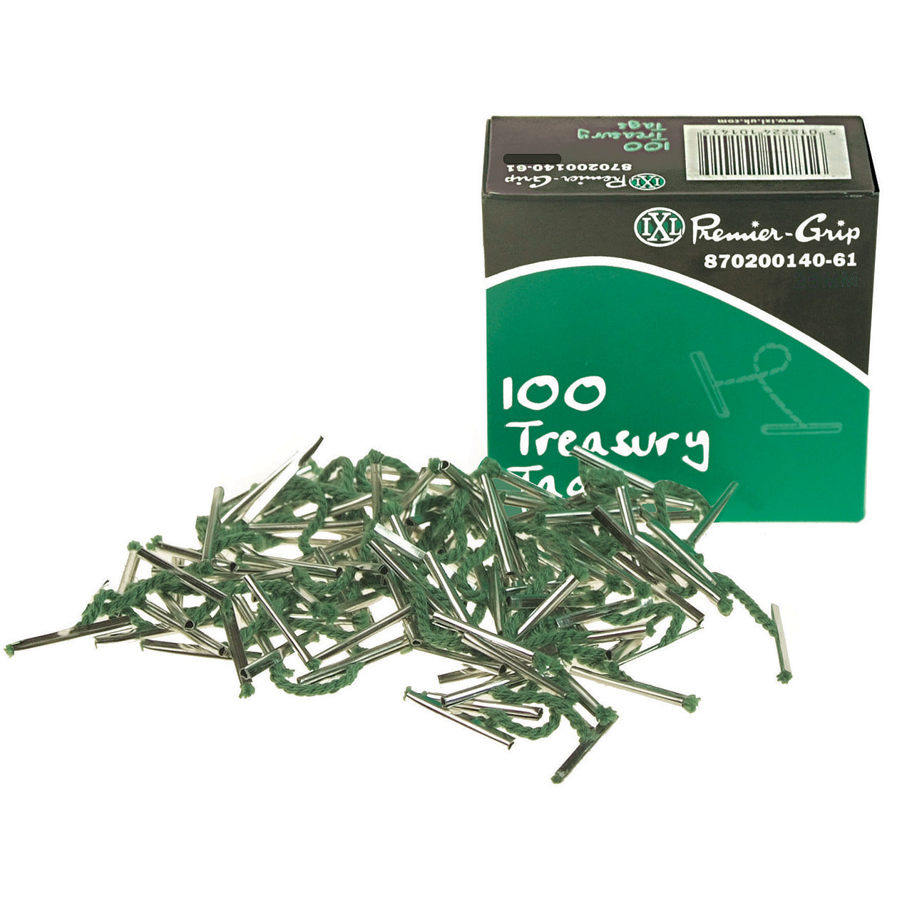 Treasury Tag 100Mm Tinend Pk100 Grn