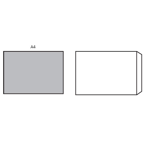 Env S-Seal Pl Wht C4 Poc 90G Box250