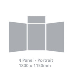 Fold Disp Ttop 1800X1150 4Panel Grey