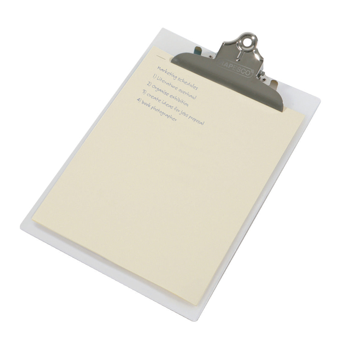 A4 F-Cap Clear Frost Clipboard Pk10