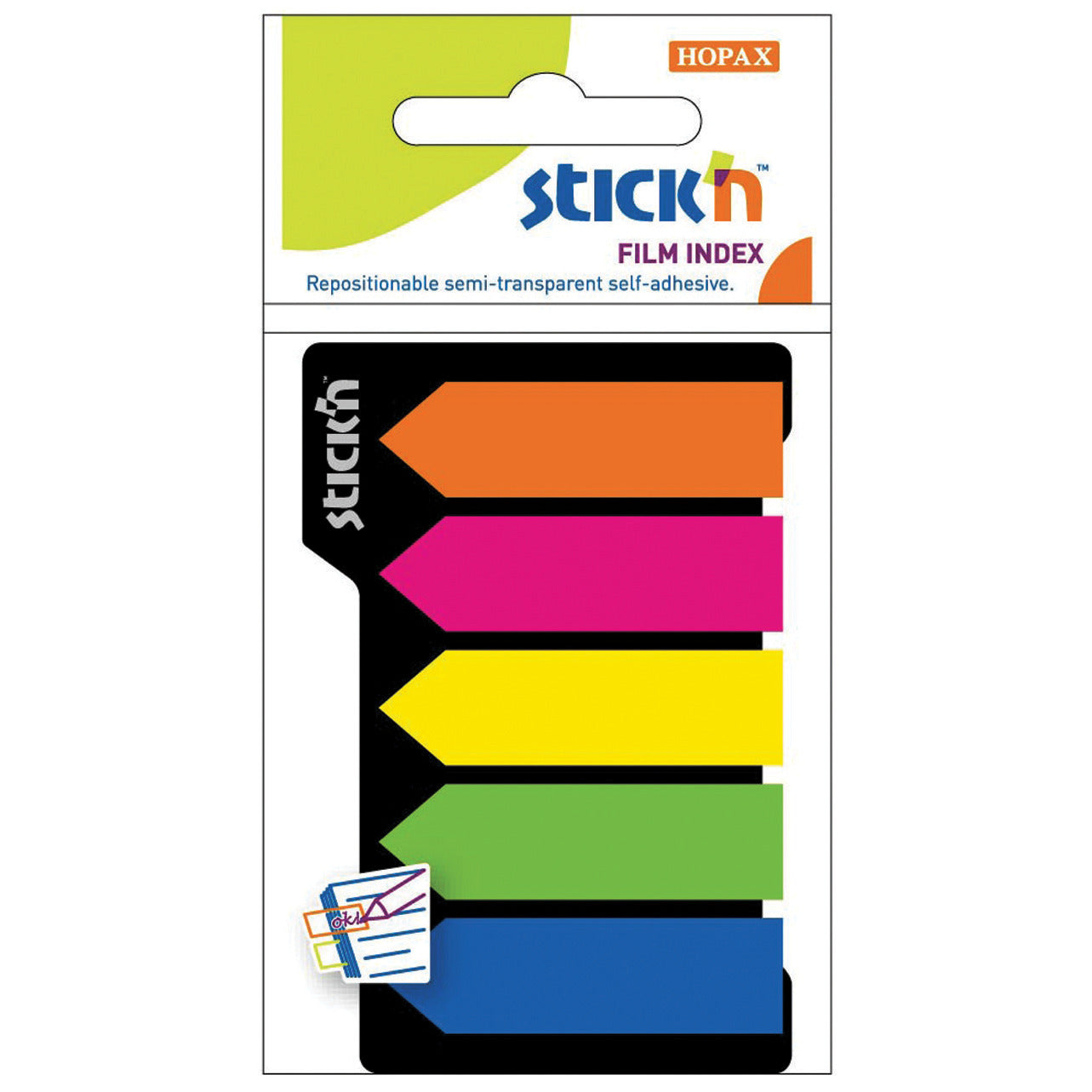 Index Tab Asst Fluors Arrow Pk12
