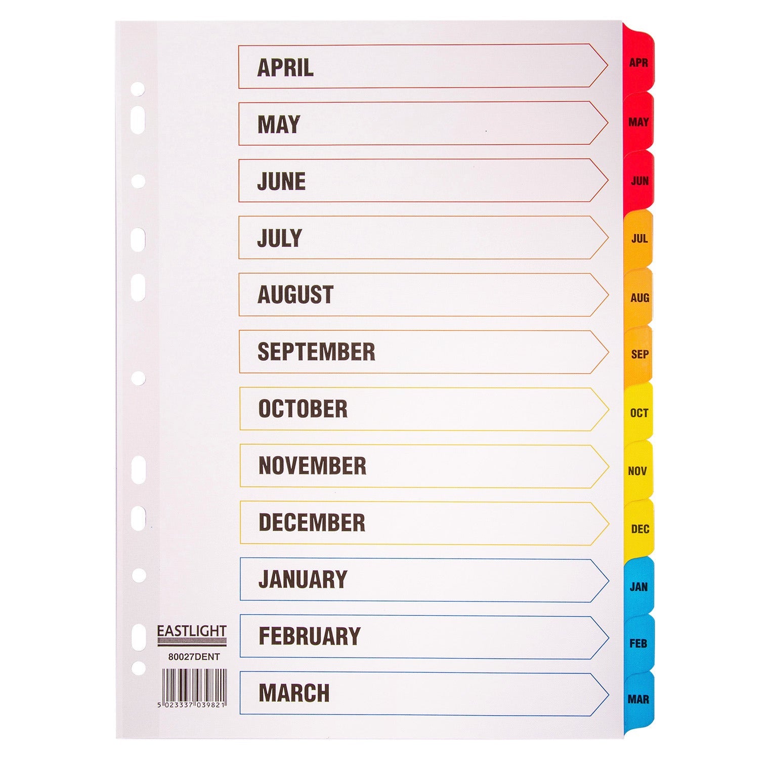 Index Tabs A4 Financial Year Set