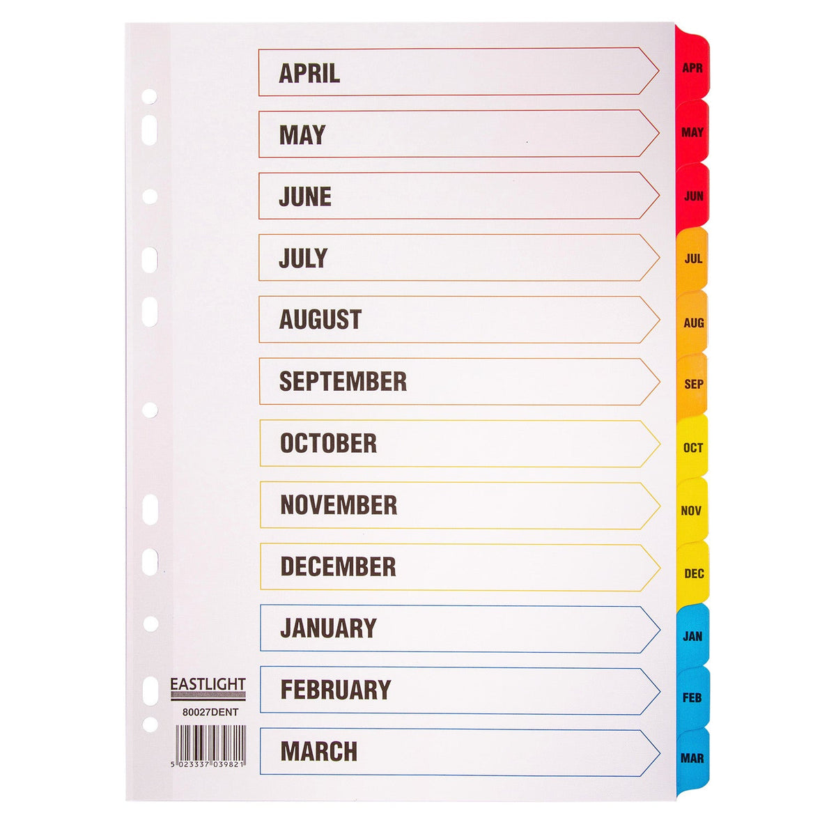 Index Tabs A4 Financial Year Set