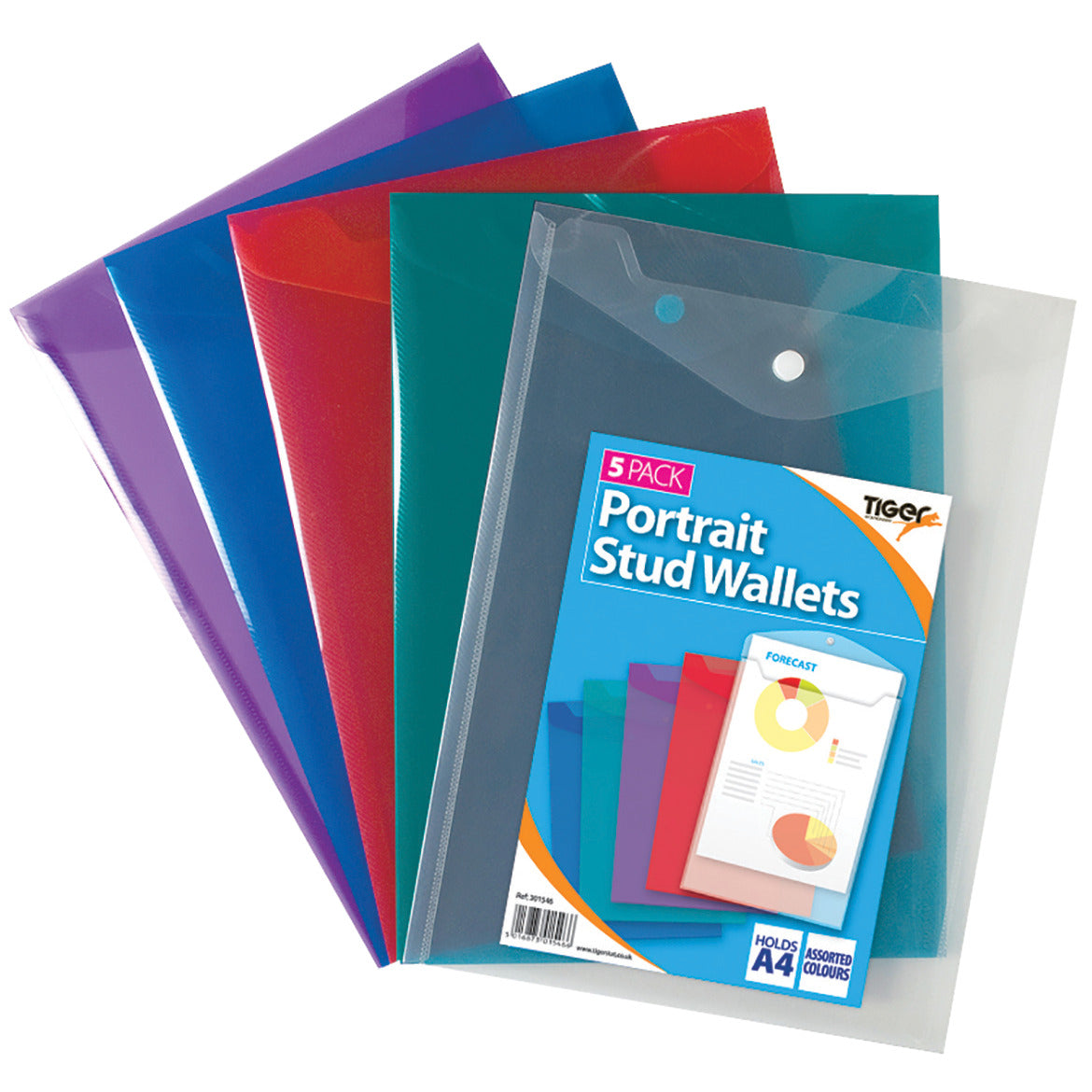 Wallets Upright P-P Asst-'D A4 Pck 5