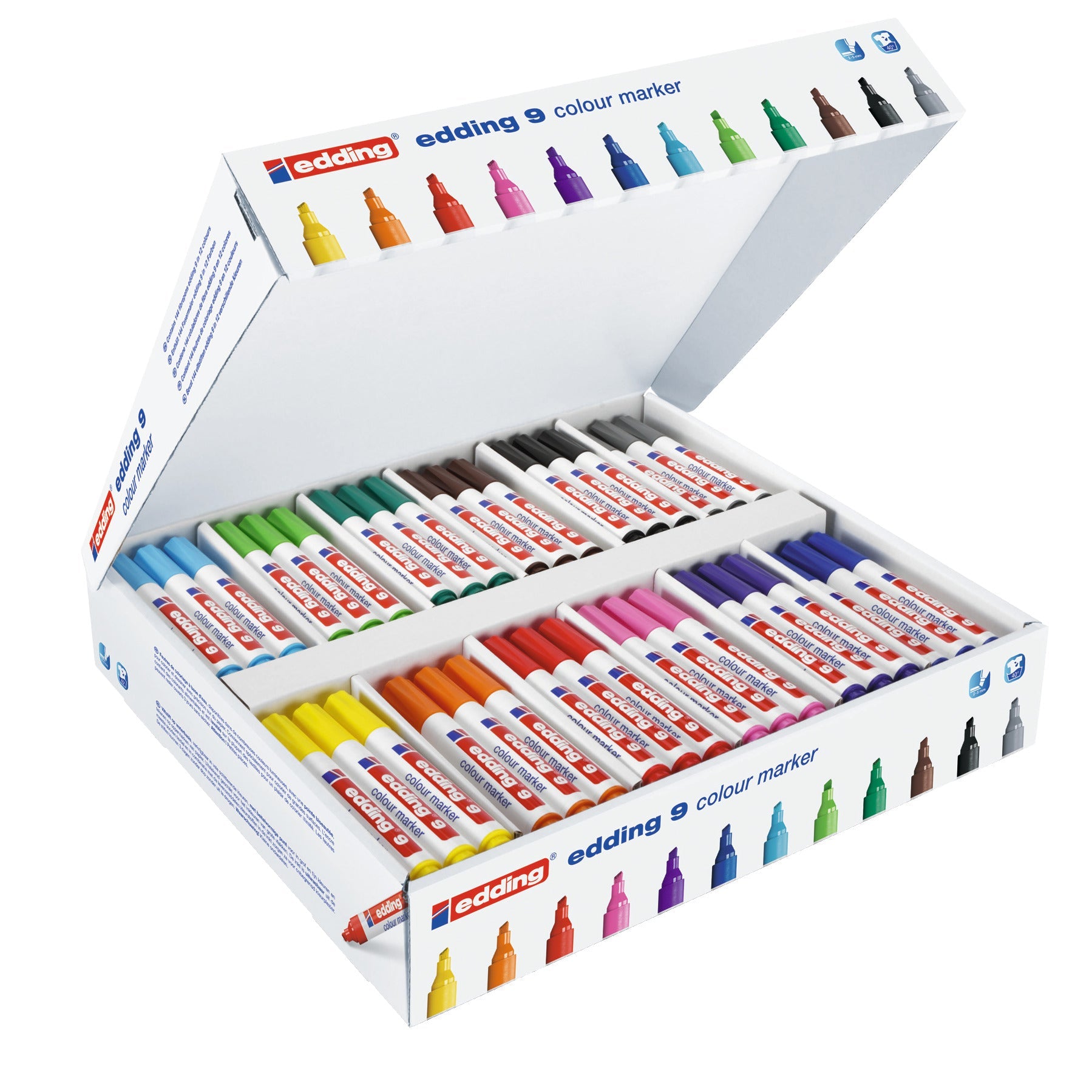 Colourmarker Asst Chisel Nib Bx144