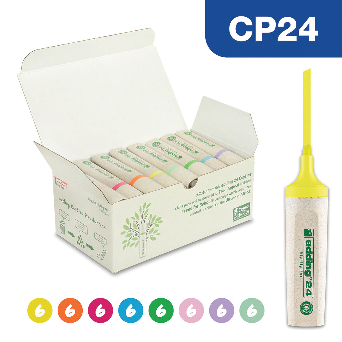 Edding Eco Highlighters Asst Pk48