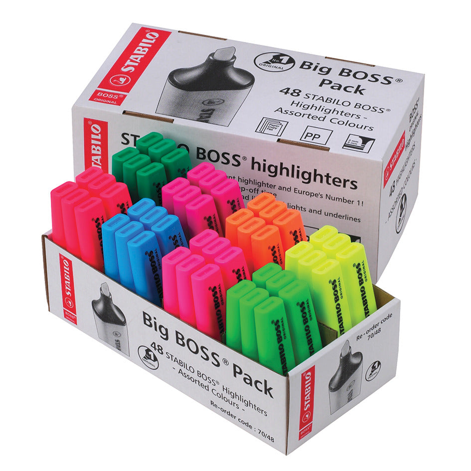 Highlighter Big Boss 8 A-Cols.Pk48