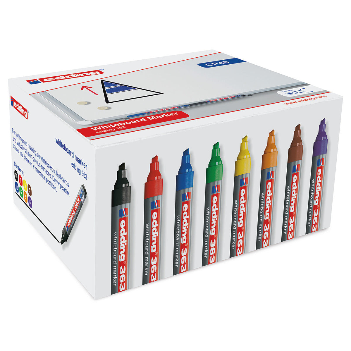 Marker Drywipe 363 C-Tip Asstd Pk50