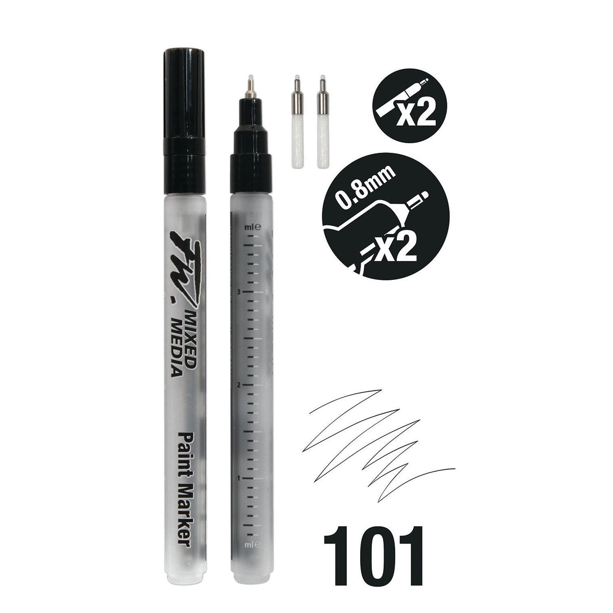 R-Fill Mker Replace Nib 0.8Mm Pk8