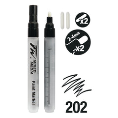 Refillable Fw Mrker 2-4Mm Nib Pk2