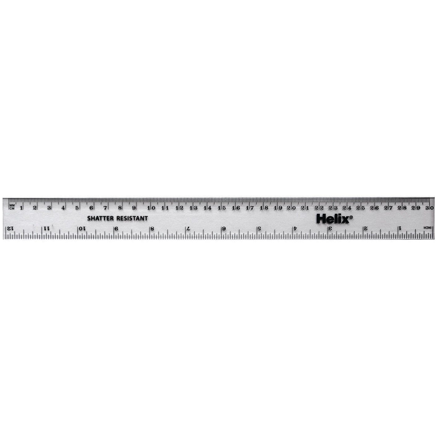 Ruler 30Cm Inch-Cm Clear Pk10