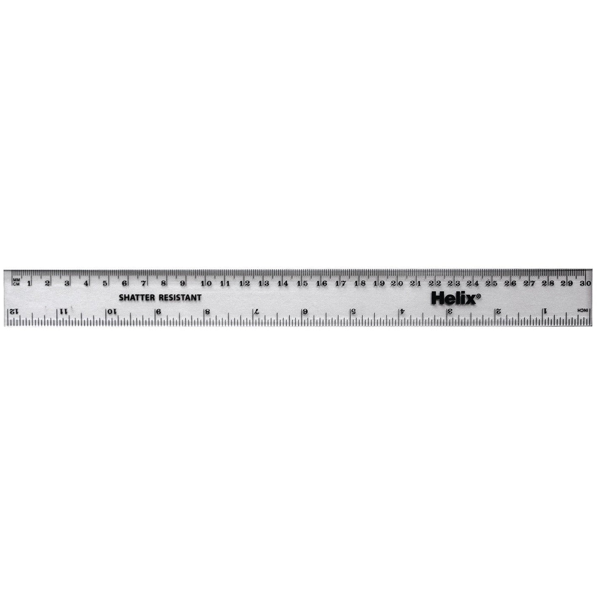 Ruler 30Cm Inch-Cm Clear Pk10