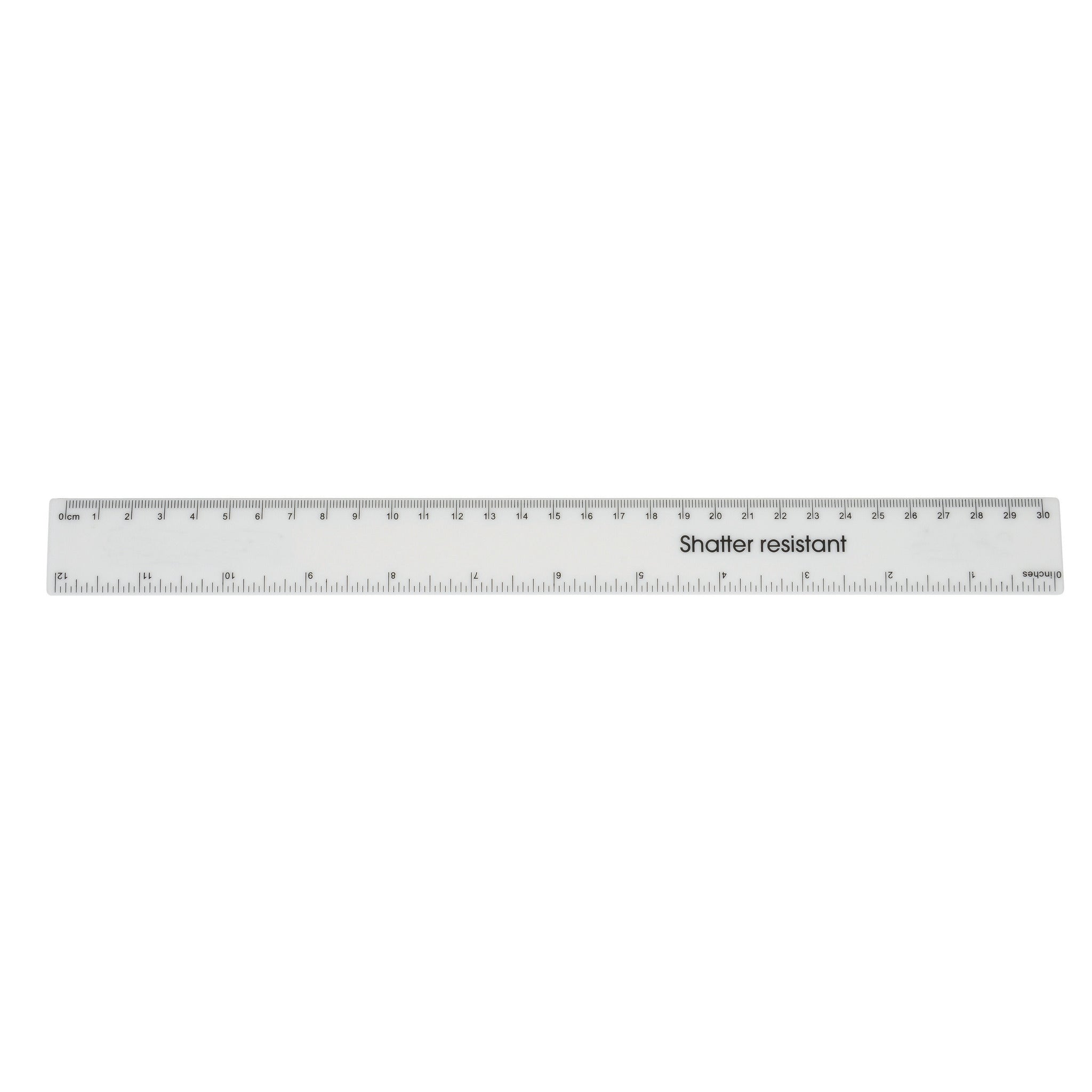 Ruler Sresist Cm-In White 30Cmpk100