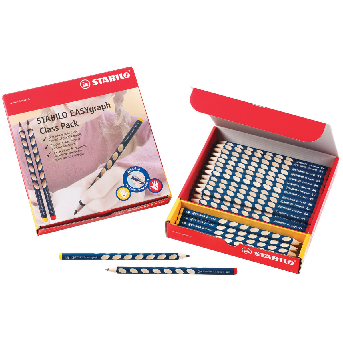 Stabilo Pencil Easygraph Blue Pk48