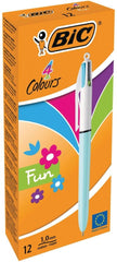 Bic 4 Cols Fun Lt Blue Box12