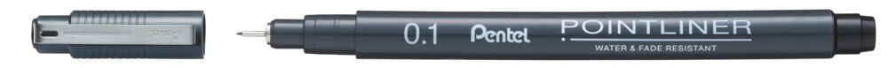 Pentel Pointliner Pen Black Pk5