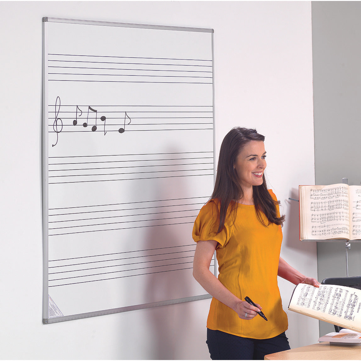 Whiteboard 1200X900Mm Music Staves