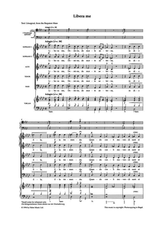 Bruckner Six Sacred Choruses SATB and organ or piano