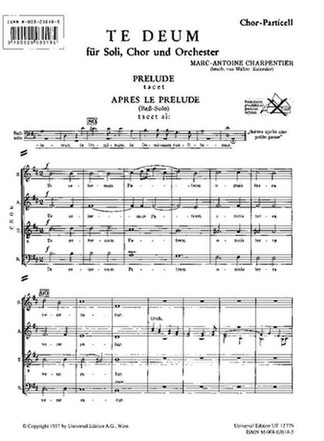 Charpentier Te Deum (choral score only)