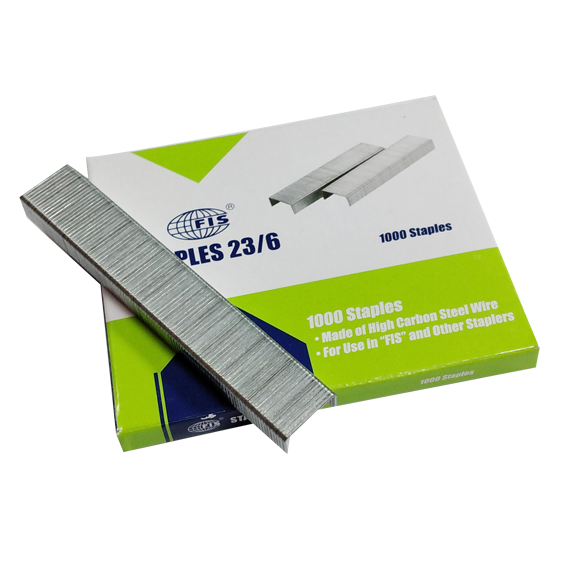 FIS STAPLER PINS 30 SHEETS SIZE : 23-6, SIZE 12.85X6MM