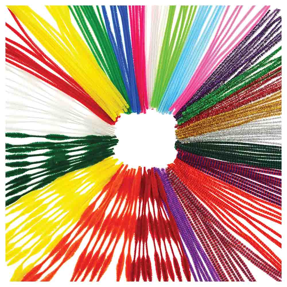 SCO PIPE CLEANERS STEMS ASSORTED 150MM 1000PCS -Min Qty 12