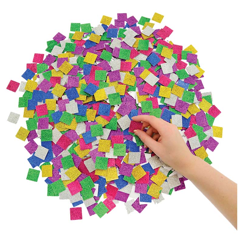 SCO JEWELS GLITTER MOSAICS SQUARES 10MM 4000PCS -Min Qty 12
