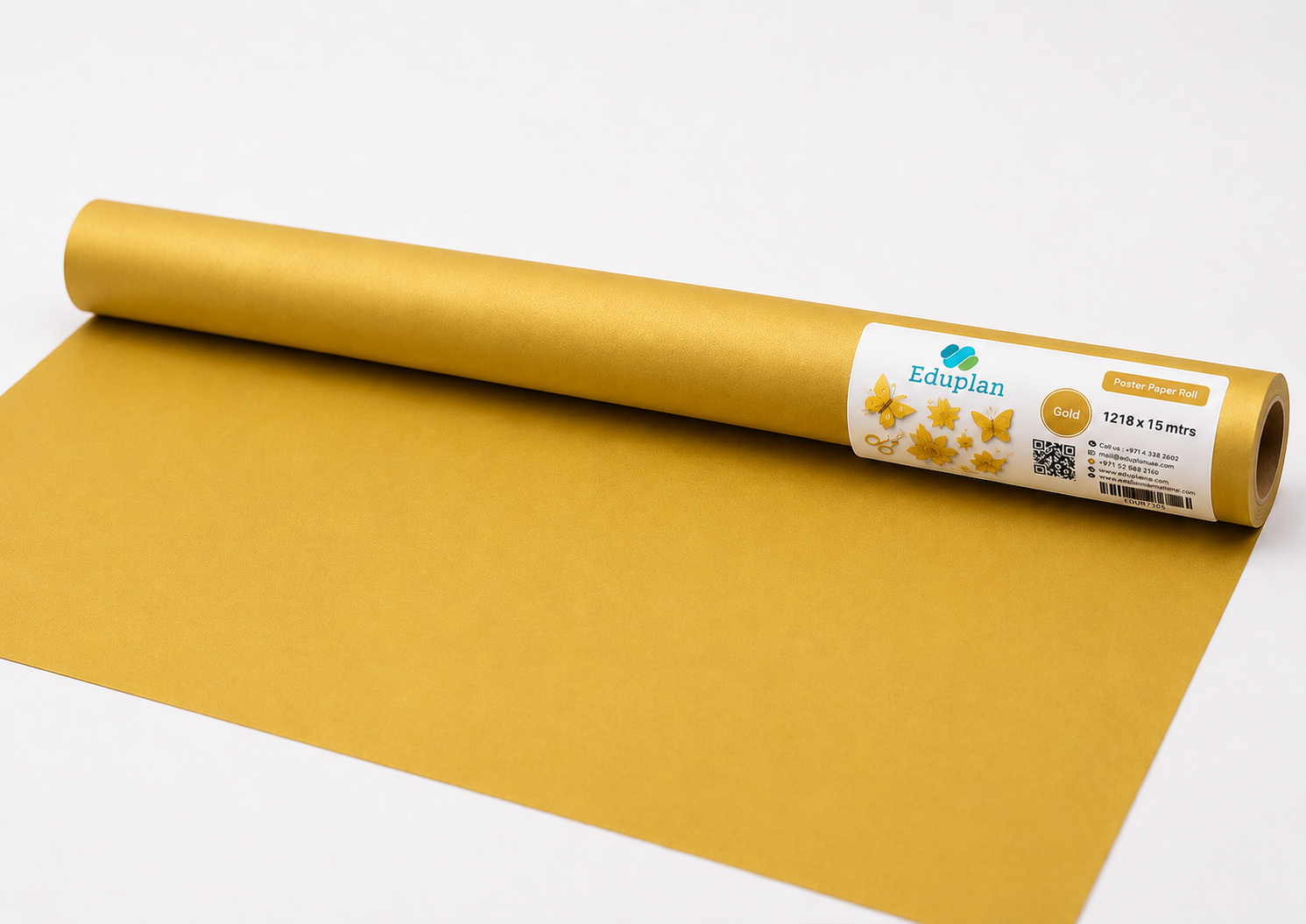 Eduplan Poster Paper Roll 1218x15M OLD GOLD