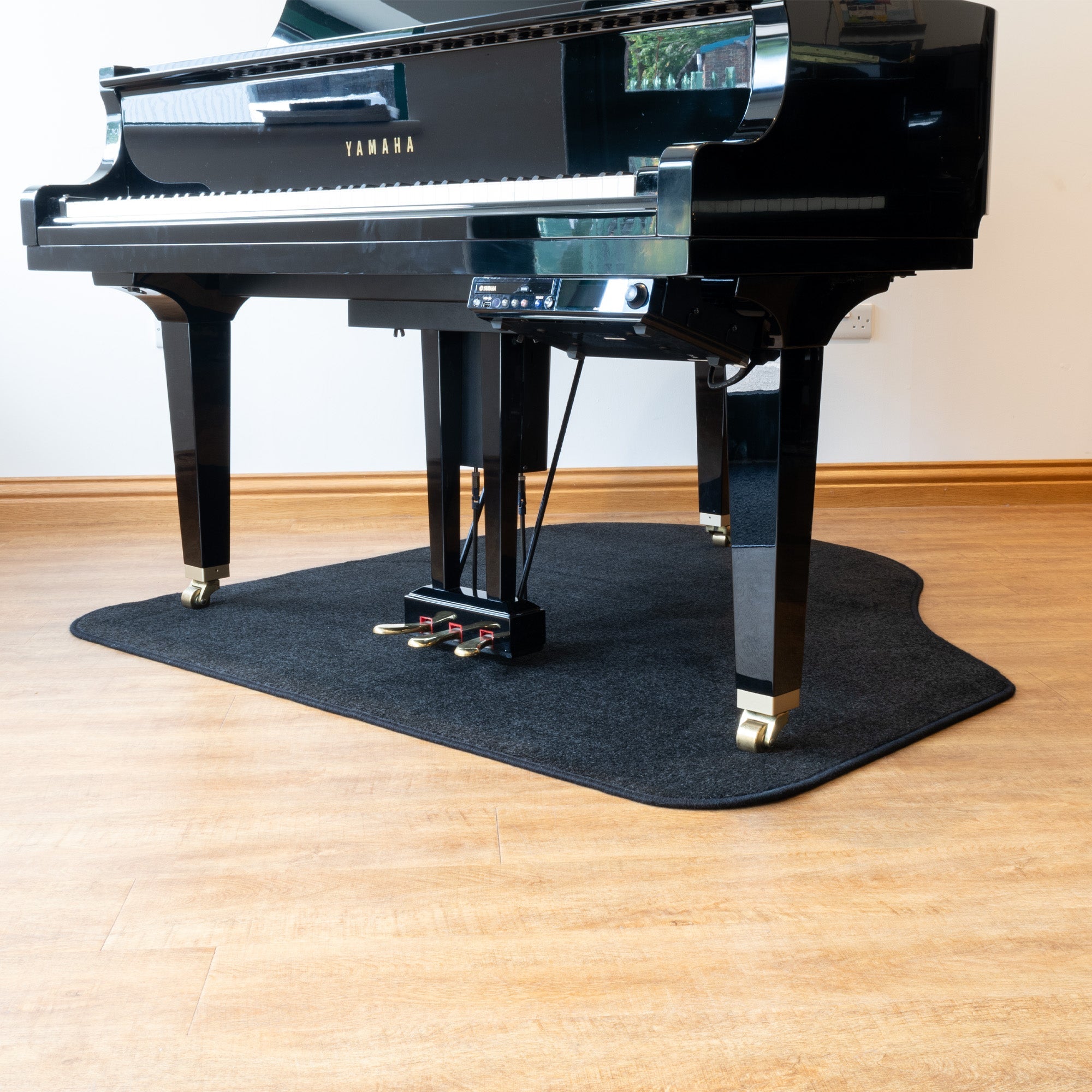 Heatproof protection carpet for grand pianos - Black - Small