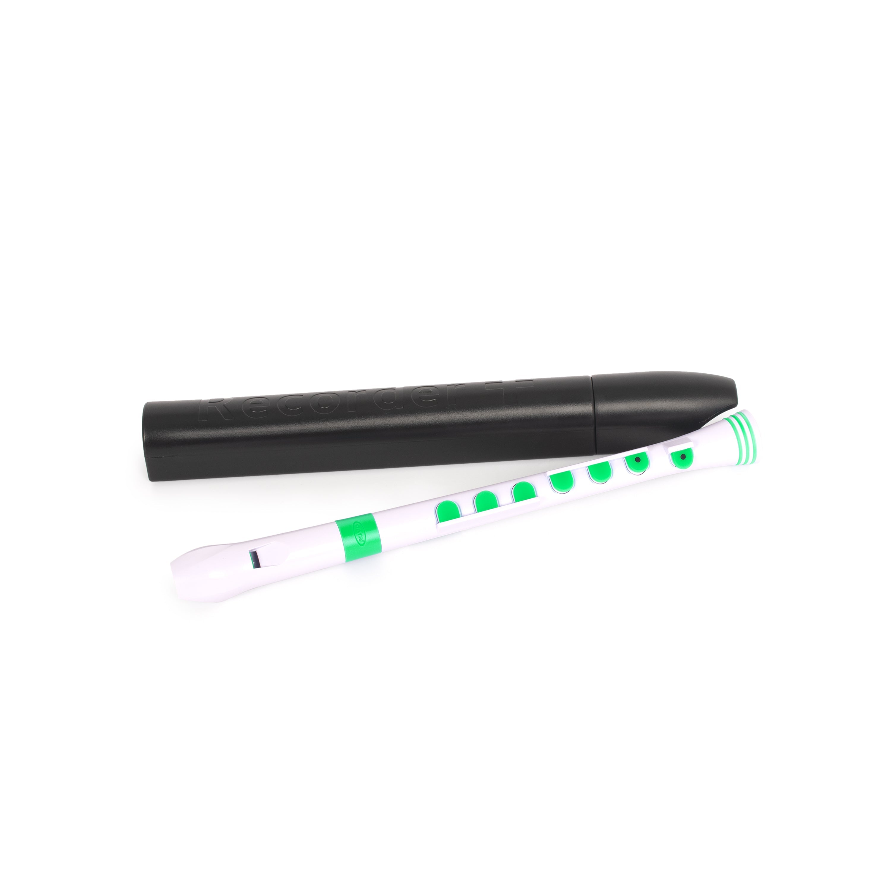 Nuvo N320 descant recorder+ - White with green trim
