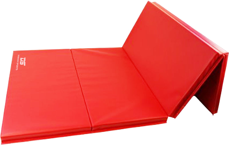 DS Gymnastic Folding Mat with Velcro (122 x 244 x 5cm) - Red