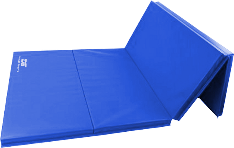 DS Gymnastic Folding Mat with Velcro (122 x 244 x 5cm) - Blue