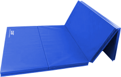 DS Gymnastic Folding Mat with Velcro (122 x 244 x 5cm) - Blue