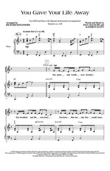 You Gave Your Life Away SATB