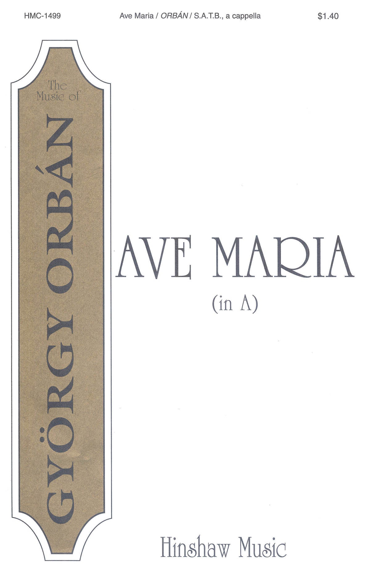Orban - Ave Maria (In A) SATB
