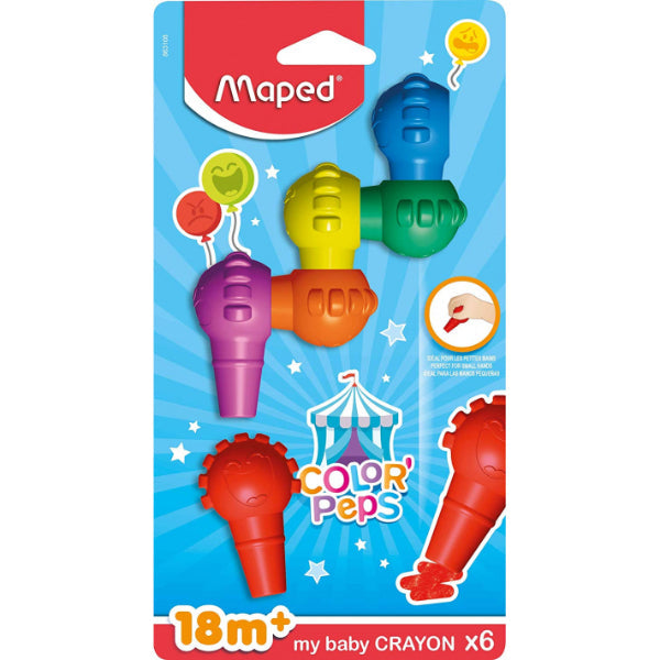 Maped Early Age Baby Crayons Bls 6 Colors MD-863106