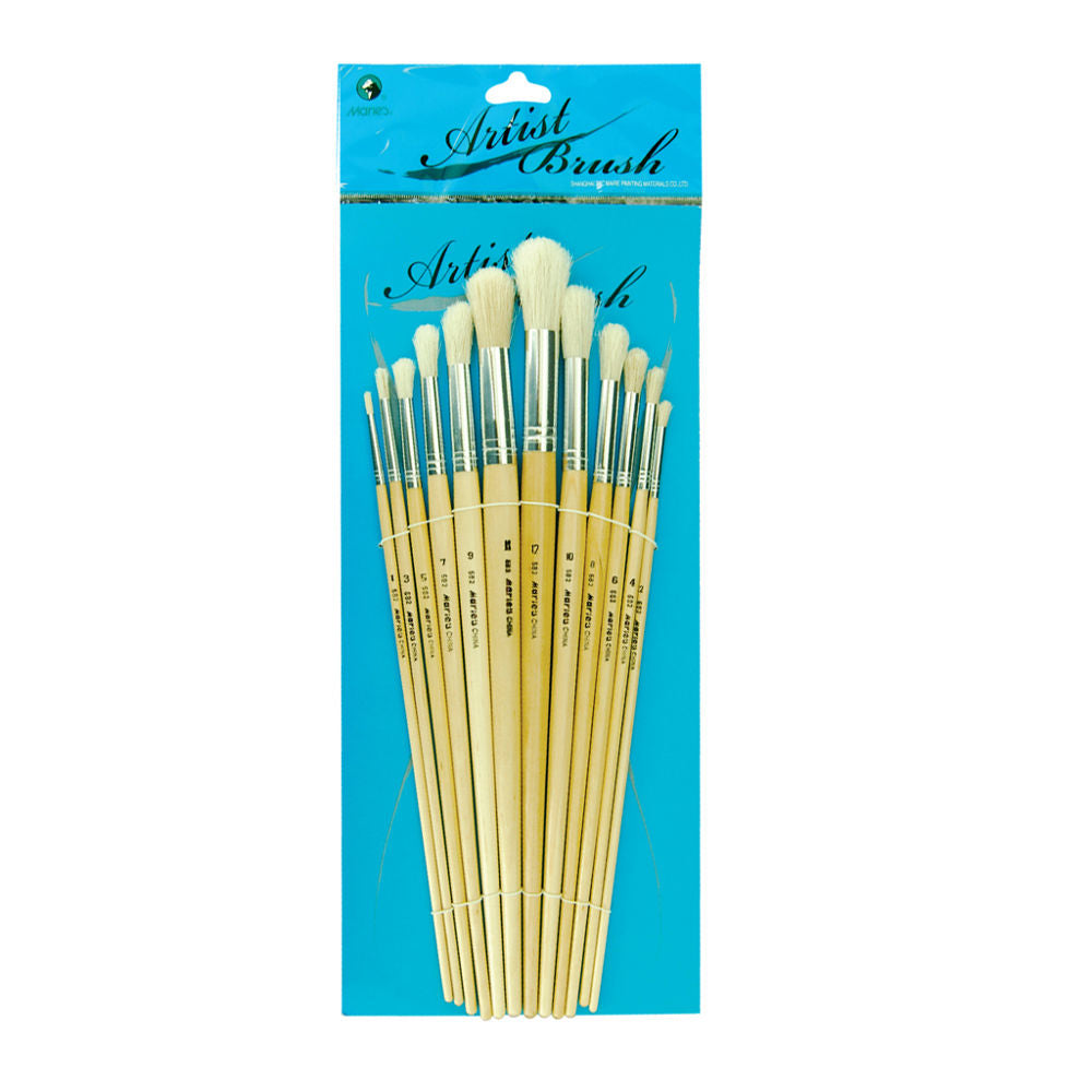 Marie-'s Brush Oil Color Round Bristle 1 to 12 MS-582