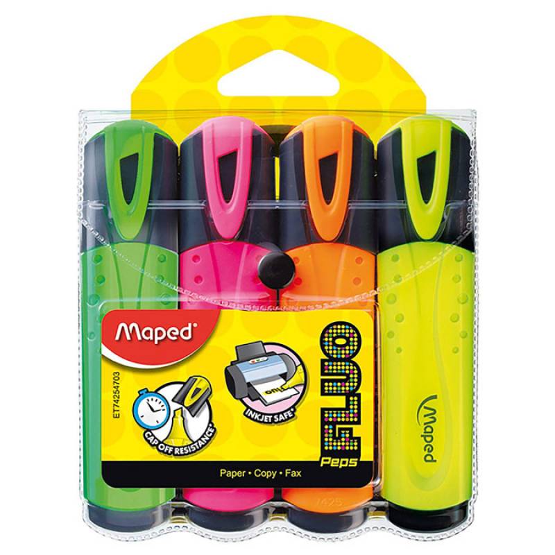 Maped Fluo Peps Classic Packetx4 Classic MD-742547